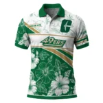 Charlotte 49ers Polo Shirt Custom Floral Angles Green White Best Selling