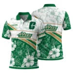 Charlotte 49ers Polo Shirt Custom Floral Angles Green White Best Selling