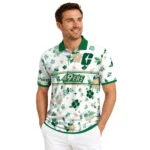 Charlotte 49ers Polo Shirt Custom Floral Pinstripe Green White Best Selling