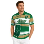 Charlotte 49ers Polo Shirt Custom Horizontal Blocks Green Best Selling