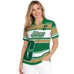 Charlotte 49ers Polo Shirt Custom Horizontal Blocks Green Best Selling
