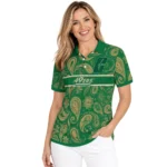 Charlotte 49ers Polo Shirt Custom Paisley Band Green Best Selling