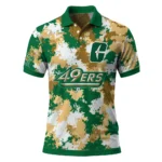 Charlotte 49ers Polo Shirt Custom Pixel Camo Green Best Selling