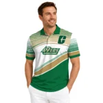 Charlotte 49ers Polo Shirt Custom Slanted Stripes Green White Best Selling