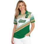 Charlotte 49ers Polo Shirt Custom Slanted Stripes Green White Best Selling