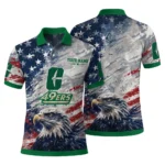 Charlotte 49ers Polo Shirt Custom Star Brushstrokes Green Blue Best Selling