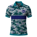 Charlotte Hornets Polo Shirt - Personalized Camo Band Teal