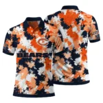 Chicago Bears Polo Shirt Customized Pixel Camo Blue Best Selling