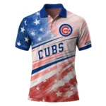 Chicago Cubs Polo Shirt Custom Star Stripes Red Blue Best Selling