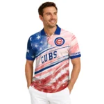 Chicago Cubs Polo Shirt Custom Star Stripes Red Blue Best Selling
