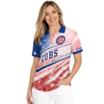 Chicago Cubs Polo Shirt Custom Star Stripes Red Blue Best Selling