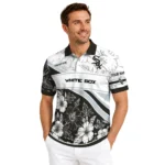 Chicago White Sox Polo Shirt Customized Floral Angles Black White Best Selling