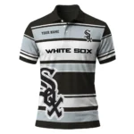 Chicago White Sox Polo Shirt Customized Horizontal Blocks Black Best Selling