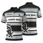Chicago White Sox Polo Shirt Customized Horizontal Blocks Black Best Selling
