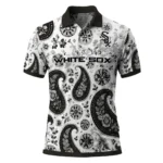 Chicago White Sox Polo Shirt Customized Paisley Florals Black White Best Selling