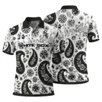 Chicago White Sox Polo Shirt Customized Paisley Florals Black White Best Selling