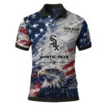 Chicago White Sox Polo Shirt Customized Star Brushstrokes Black Blue Best Selling