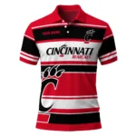Cincinnati Bearcats Polo Shirt Custom Horizontal Blocks Red Best Selling
