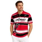 Cincinnati Bearcats Polo Shirt Custom Horizontal Blocks Red Best Selling