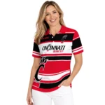 Cincinnati Bearcats Polo Shirt Custom Horizontal Blocks Red Best Selling