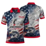 Cincinnati Bearcats Polo Shirt Custom Star Brushstrokes Red Blue Best Selling