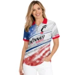 Cincinnati Bearcats Polo Shirt Custom Star Stripes Red Blue Best Selling