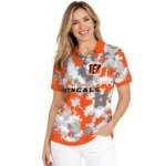 Cincinnati Bengals Polo Shirt Personalized Pixel Camo Orange Best Selling