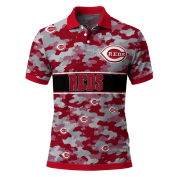 Cincinnati Reds Polo Shirt Personalized Camo Band Red Best Selling