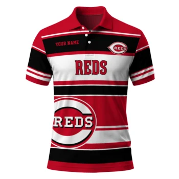 Cincinnati Reds Polo Shirt Personalized Horizontal Blocks Red Best Selling