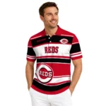 Cincinnati Reds Polo Shirt Personalized Horizontal Blocks Red Best Selling