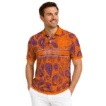 Clemson Tigers Polo Shirt Customized Paisley Band Orange Best Selling