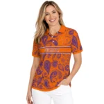 Clemson Tigers Polo Shirt Customized Paisley Band Orange Best Selling