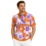 Clemson Tigers Polo Shirt Customized Pixel Camo Orange Best Selling
