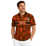 Cleveland Browns Polo Shirt Custom Paisley Band Brown Best Selling