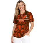 Cleveland Browns Polo Shirt Custom Paisley Band Brown Best Selling
