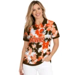 Cleveland Browns Polo Shirt Custom Pixel Camo Brown Best Selling