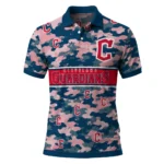 Cleveland Guardians Polo Shirt Custom Camo Band Navy Blue Best Selling