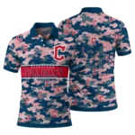 Cleveland Guardians Polo Shirt Custom Camo Band Navy Blue Best Selling