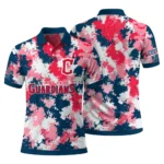 Cleveland Guardians Polo Shirt Custom Pixel Camo Navy Blue Best Selling
