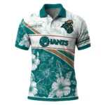 Coastal Carolina Chanticleers Polo Shirt Personalized Floral Angles Green White Best Selling