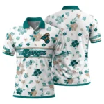 Coastal Carolina Chanticleers Polo Shirt Personalized Floral Pinstripe Green White Best Selling