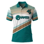 Coastal Carolina Chanticleers Polo Shirt Personalized Slanted Stripes Green White Best Selling