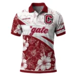 Colgate Raiders Polo Shirt Custom Floral Angles Maroon White Best Selling
