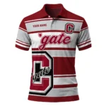 Colgate Raiders Polo Shirt Custom Horizontal Blocks Maroon Best Selling