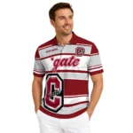 Colgate Raiders Polo Shirt Custom Horizontal Blocks Maroon Best Selling