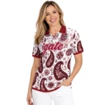 Colgate Raiders Polo Shirt Custom Paisley Florals Maroon White Best Selling