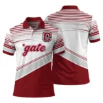 Colgate Raiders Polo Shirt Custom Slanted Stripes Maroon White Best Selling