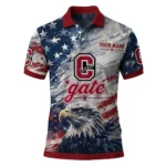 Colgate Raiders Polo Shirt Custom Star Brushstrokes Maroon Blue Best Selling