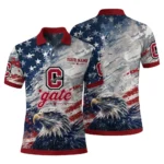 Colgate Raiders Polo Shirt Custom Star Brushstrokes Maroon Blue Best Selling