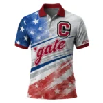 Colgate Raiders Polo Shirt Custom Star Stripes Red Blue Best Selling